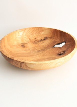 Wood fruit bowl handmade, bread serving plate3 photo