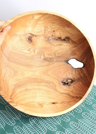 Wood fruit bowl handmade, bread serving plate6 photo