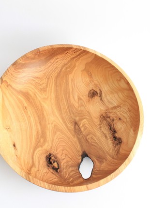 Wood fruit bowl handmade, bread serving plate9 photo
