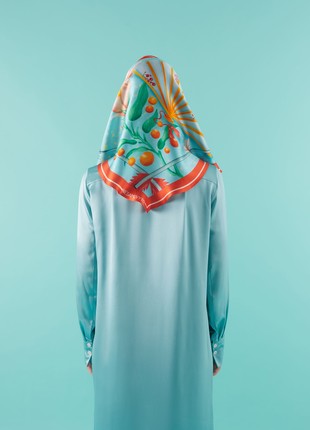 Thin silk scarf “Krushelnytska" with double-sided printing2 photo