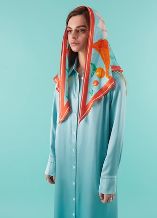Thin silk scarf “Krushelnytska" with double-sided printing6 photo