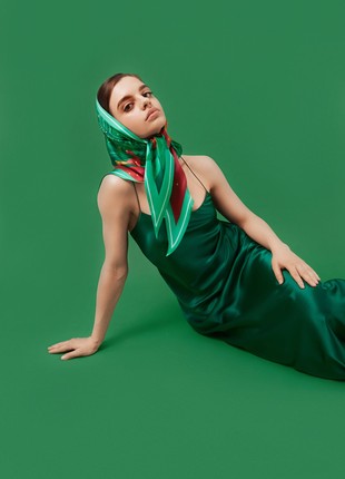 Thin silk scarf “Kurbas" with double-sided printing2 photo