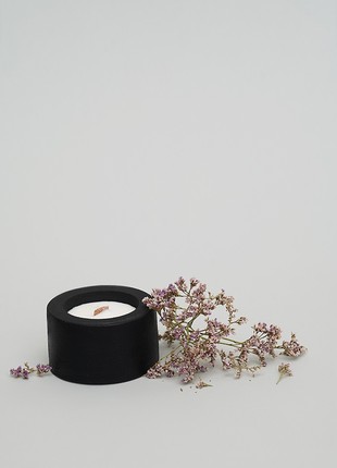 Coffee scented candle for writing your wishes with wooden crackling wick8 photo