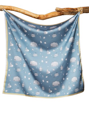 Head kerchief "My Lviv", scarf for women, gift3 photo