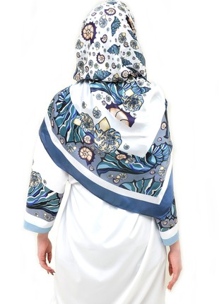 Silk scarf from the Ocean collection,size145/1452 photo