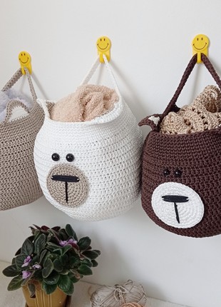 Basket "Beige Bear",  1 pc5 photo
