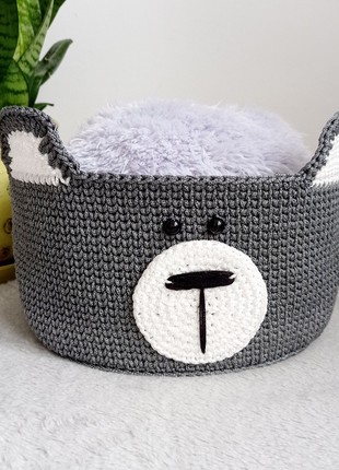 Set of Basket "Grey Bear", 3 pc3 photo