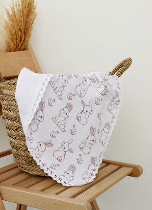 Muslin Baby Blanket with Lace from momma&kids brand