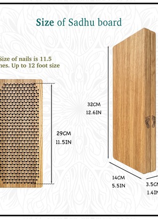 Sadhu Board Nails from 100% Oak for Yoga Meditation, Step 10mm, "Aum"9 photo