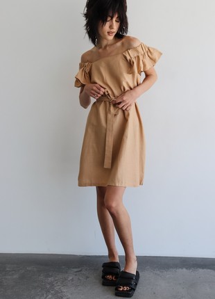 Dress "WAVE mini" caramel