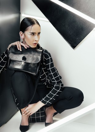 Women's leather bag Valencia black
