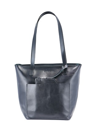 Women's leather Tote bag black S