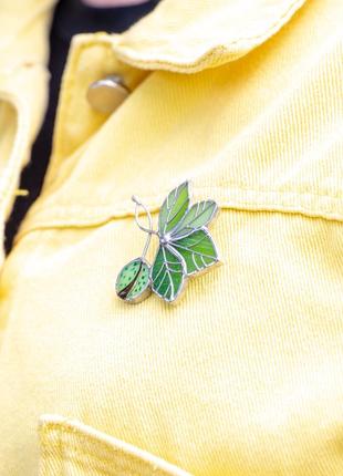 Pin chestnut stained glass jewelry3 photo