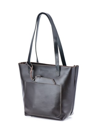 Women's leather Tote bag brown L