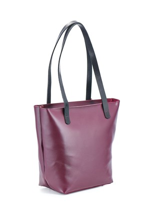 Women's leather Tote bag burgundy S