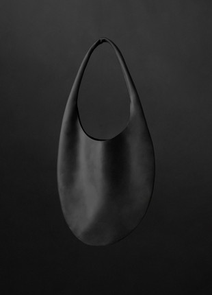 Asymmetric Leather Hobo Bag Calliope with Crossbody Handle