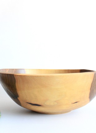 Wooden bowl for salad or noodle handmade