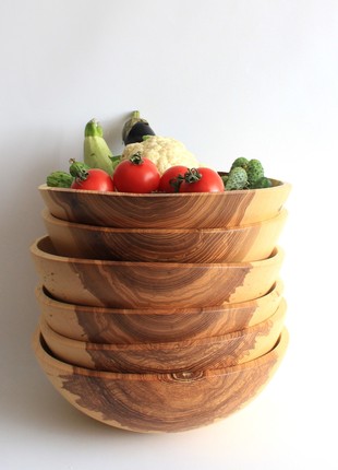 Bowl for salad handmade, decorative popcorn bowl