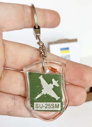 Keychain made of SU-25SM skin.