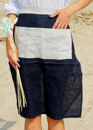 Linen short apron7 photo