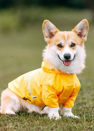 Dog raincoat moss yellow m4108/2xl-long