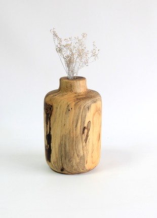 Unique vase handmade, natural wooden dried  flower vase