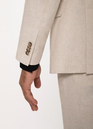 Two-piece beige double-breasted suit by Andreas Moskin7 photo