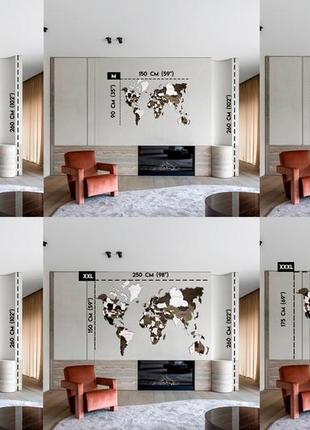 Wooden world map country map home decor gift wooden map 150x90 cm (59*35 inch) urban5 photo