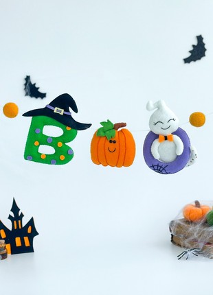 Halloween garland ghosts bat pumpkin Boo