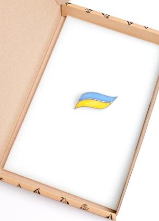 Pin flag of Ukraine stained glass jewelry4 photo