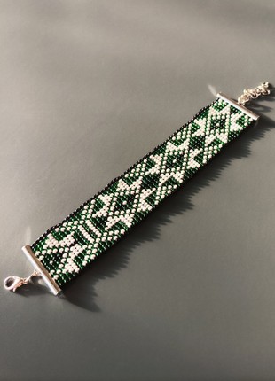 Beaded bracelet with Kyiv region ornament