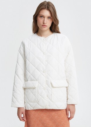 Quilted heated milky jacket