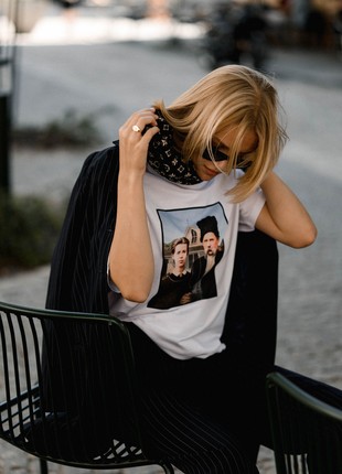 T-shirt "Taras Shevchenko and Lesya Ukrainka (Ukrainian Gothic)" White3 photo