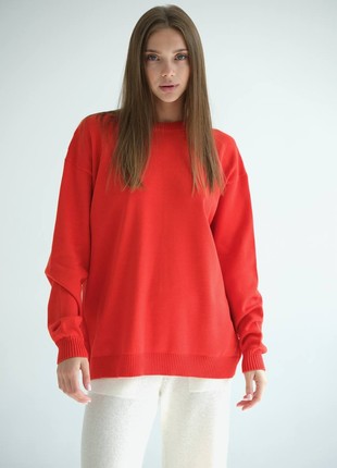 Strawberry cotton basic knitted sweater