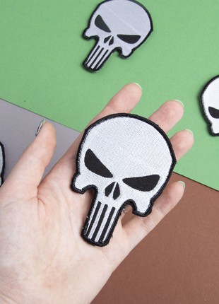 Skull Punisher Velcro Patch - Motivational Symbol for Your Attire 2 pcs9 photo