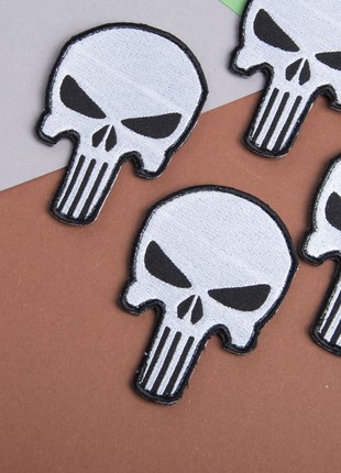 Skull Punisher Velcro Patch - Motivational Symbol for Your Attire 2 pcs10 photo