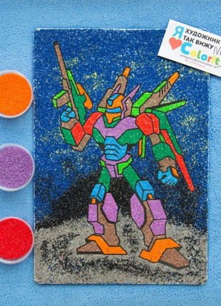 Set for creativity "Painting with colored sand" - ROBOTS