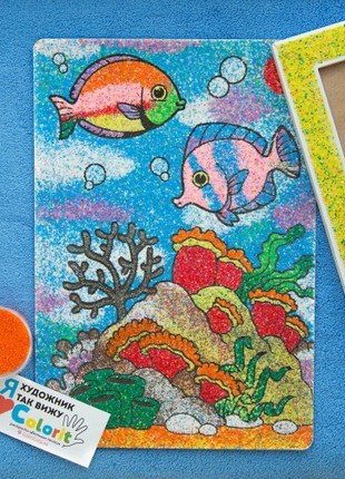 Set for creativity "Painting with colored sand" - MARINE
