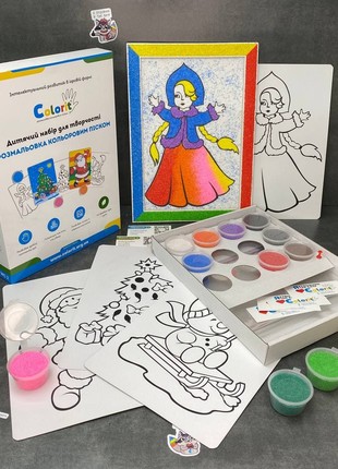 Set "Painting with colored sand" Winter collection "Christmas tree"