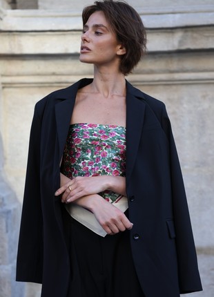 Artificial silk scarf  "Roses",  unique gift for a woman