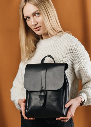 Travel laptop backpack, custom leather bag, women school rucksack, monogram diaper bag, college student backpack, minimalist monogram bag ETERNAL2 photo