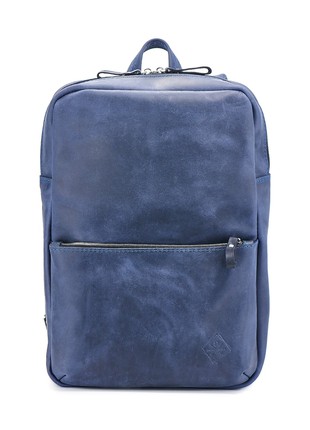 Dark blue travel bag, Personalized Handmade Leather Backpack: The Sleek and Stylish Black Bag for Travel, Work, and Everyday Use, Nomad L