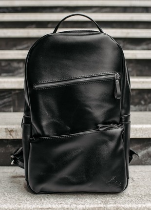Travel laptop backpack Splay, custom men leather bag, minimalist urban rucksack, personalized hipster bag, casual college backpack