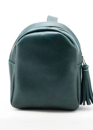 Mini leather backpack, kids or women small rucksack, street purse handbag