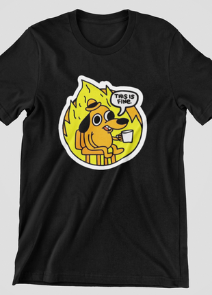 Stylish men's t-shirt with "this is fine" print