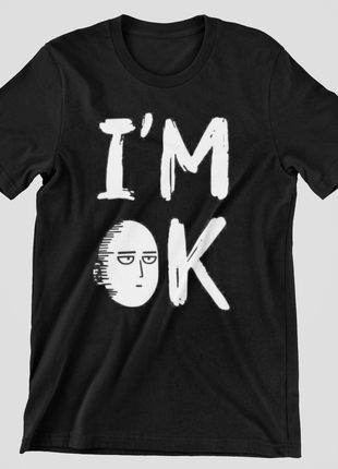 Stylish men's t-shirt with "im ok" print