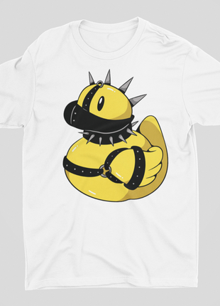 Stylish men's t-shirt with a "bdsm duck" print