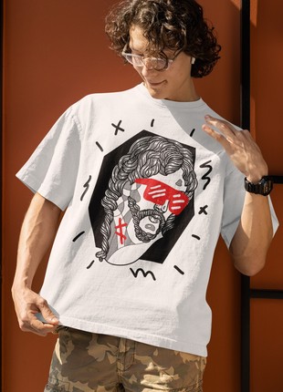 Stylish men's t-shirt with "Jesus" print