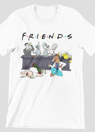 Stylish men's T-shirt with "all friends" print
