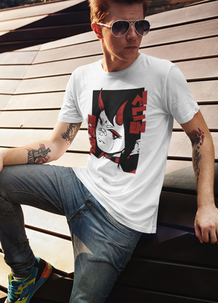 Stylish men's anime t-shirt with "vampire" print